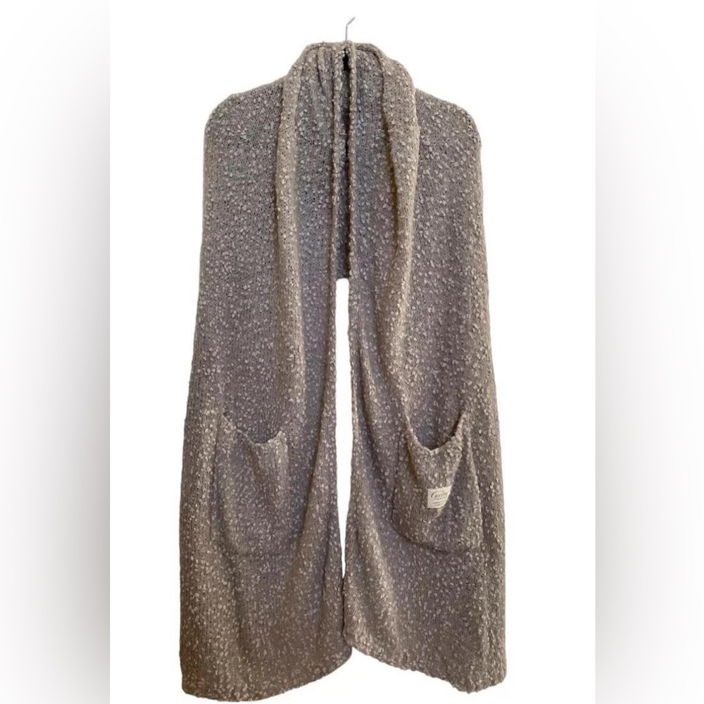 Gray Shawl wrap/scarf with two pockets